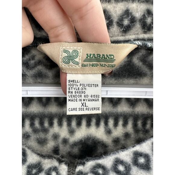 Haband Unisex Jacket Size XL Aztec Fleece Zip Up Vintage - Picture 5 of 12